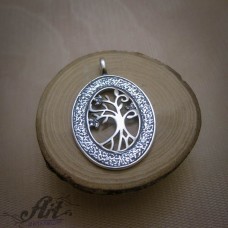 Сребърен дамски медальон "Дървото на живота"  P-1152